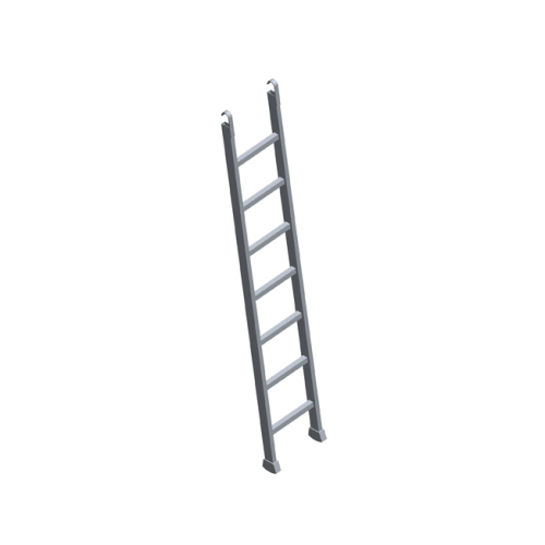 Aluminium ladder for platform board with hatch